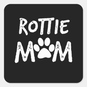 rottie mum  sweater rottweiler dog gift women square sticker