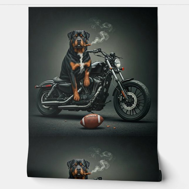 Rottie on a Bike Wallpaper (Unrolling)