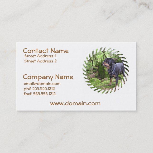 Rottie Pup Business Cards (Front)