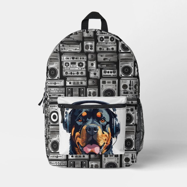 Rottie Rocker Backpack two (Front)