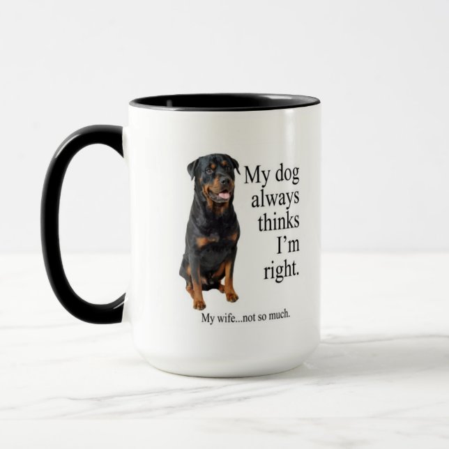 Rottie vs Wife Mug (Left)