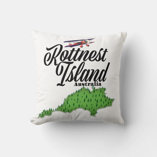 Rottnest Island Australia map Cushion (Front)