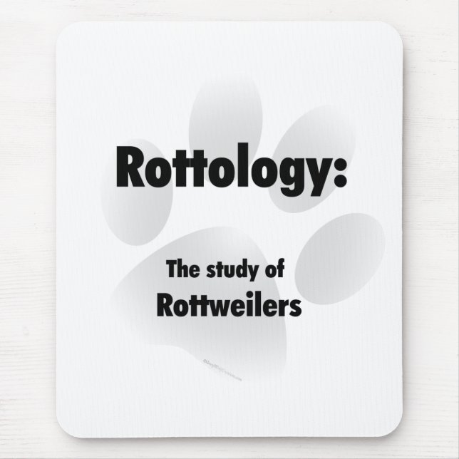 Rottology; Study of Rottweilers, Rottweiler, Rott Mouse Mat (Front)