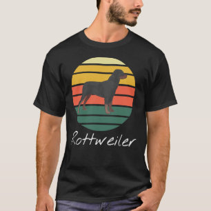 Rottweiler 1970s Retro Vintage Style Dog Lover T-Shirt