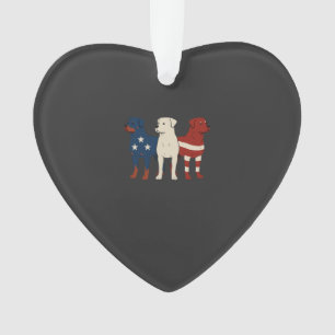 Rottweiler 4th of July Dog Lover Men USA Flag Ornament