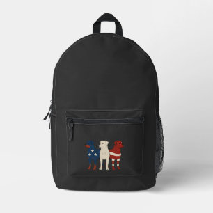 Rottweiler 4th of July Dog Lover Men USA Flag Printed Backpack