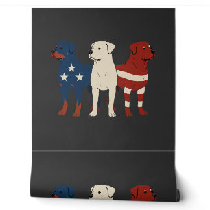 Rottweiler 4th of July Dog Lover Men USA Flag Wallpaper