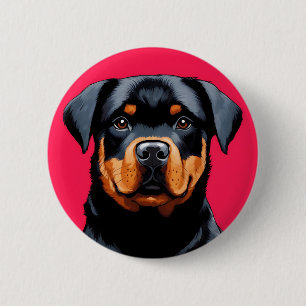 Rottweiler 6 Cm Round Badge