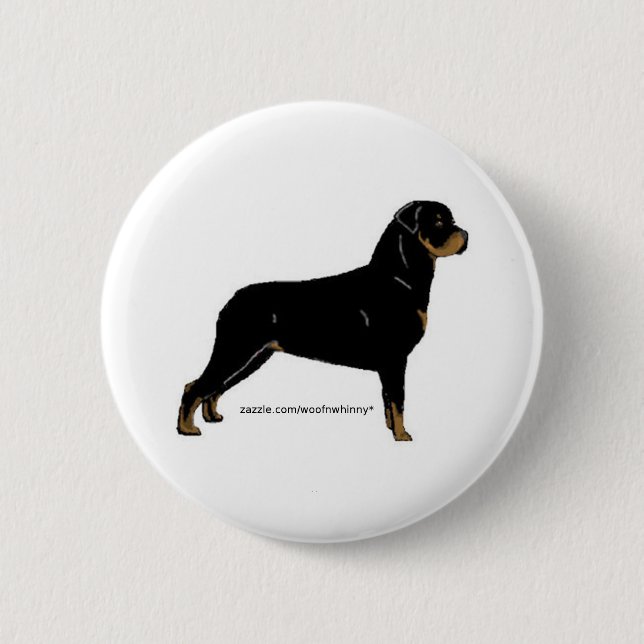 Rottweiler 6 Cm Round Badge (Front)