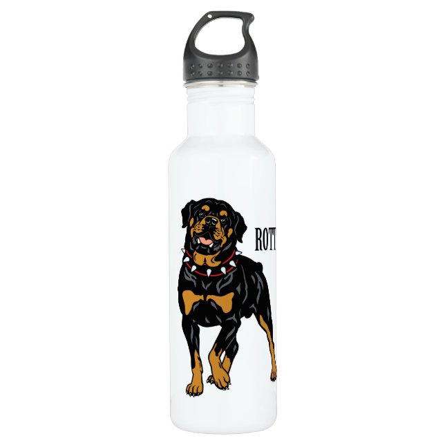 rottweiler 710 ml water bottle (Front)