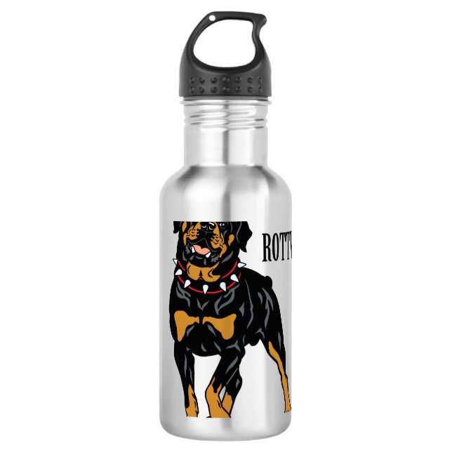 rottweiler 710 ml water bottle (Front)