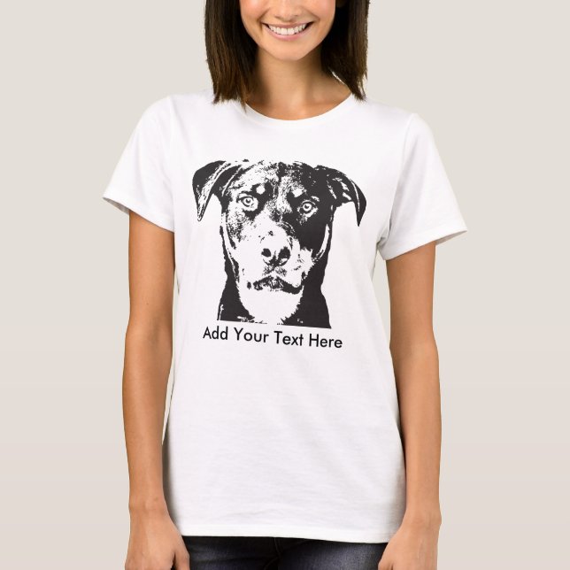 Rottweiler Add Your Text T-Shirt (Front)