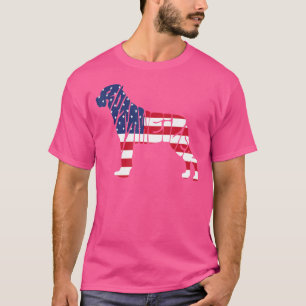 Rottweiler American Flag 4th Of July Dog T-Shirt