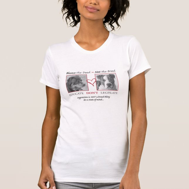 Rottweiler and Pit Bull T-Shirt (Front)
