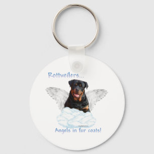 Rottweiler Angel Keychain