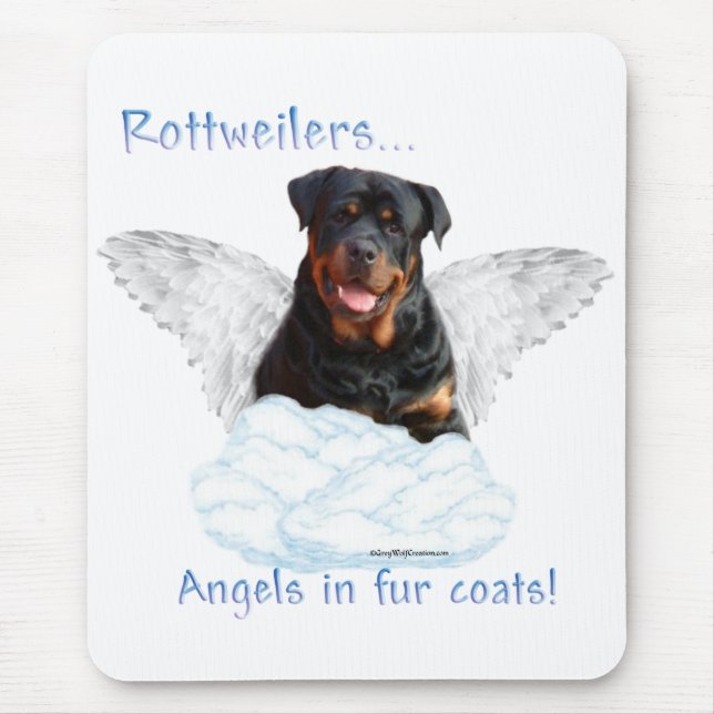 Rottweiler Angel Mouse Mat (Front)