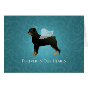 Rottweiler Angel - Pet Memorial Sympathy Card