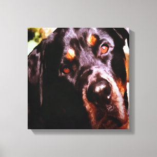 Rottweiler Artistic Pet Portait Canvas Print