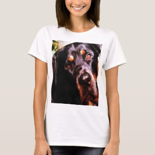 Rottweiler Artistic Pet Portait T-Shirt
