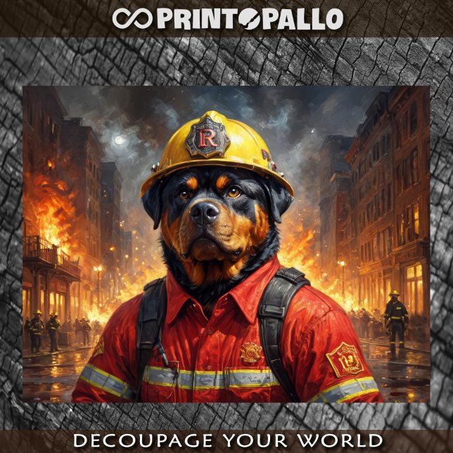 Rottweiler as Firefighter -  Tissue Paper (Creator Uploaded)