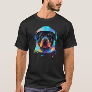 Rottweiler Astronaut Dog in Space Suit Planetary E T-Shirt