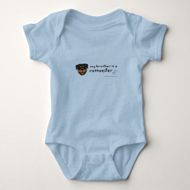 rottweiler baby bodysuit (Front)