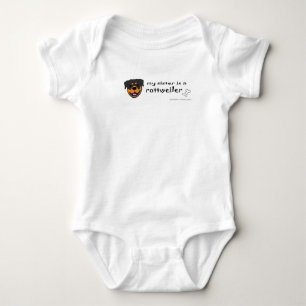 rottweiler baby bodysuit