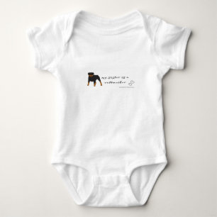 rottweiler baby bodysuit