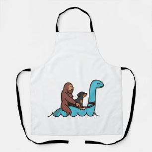 Rottweiler Bigfoot Sasquatch Loch Ness Apron