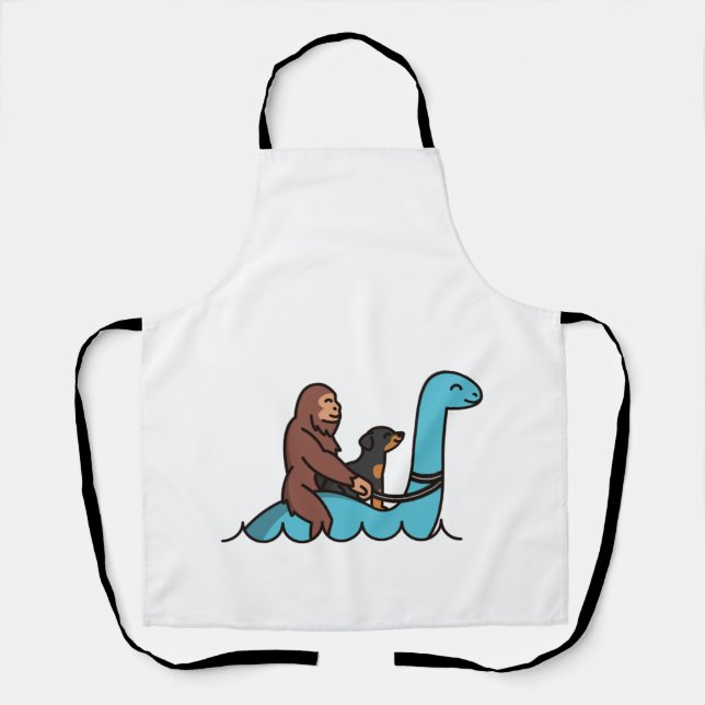 Rottweiler Bigfoot Sasquatch Loch Ness Apron (Front)