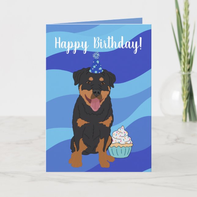 Rottweiler Birthday  Card (Front)