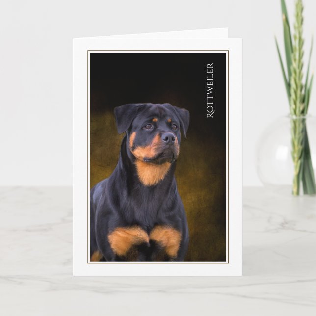 Rottweiler Blank Greeting Card (Front)