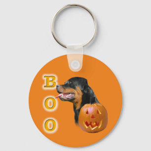 Rottweiler Boo Key Ring