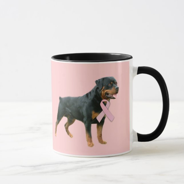 Rottweiler Breast Cancer Mug (Right)