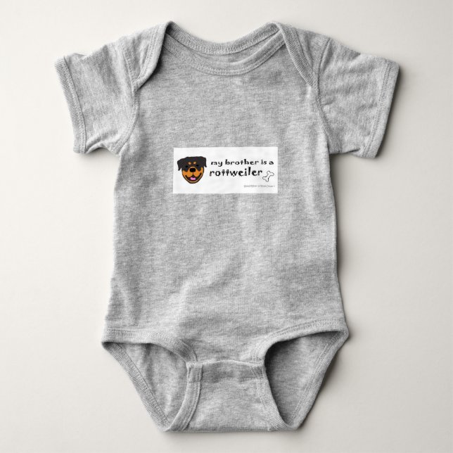 rottweiler brother baby bodysuit (Front)