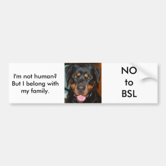 Rottweiler BSL Bumper Sticker