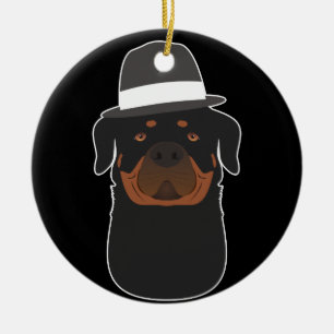 Rottweiler Ceramic Tree Decoration