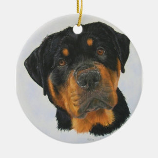 Rottweiler Ceramic Tree Decoration