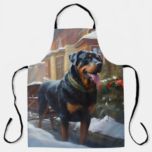 Rottweiler Christmas Festive Season Apron