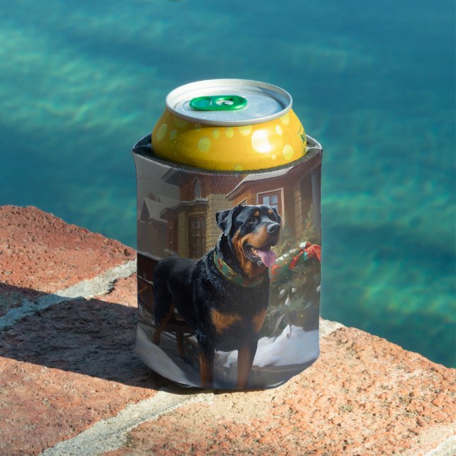 Rottweiler Christmas Festive Season Can Cooler (In Situ Pool)