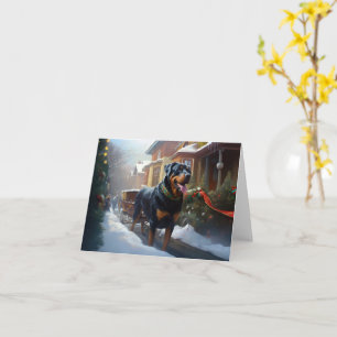 Rottweiler Christmas Festive Season Card