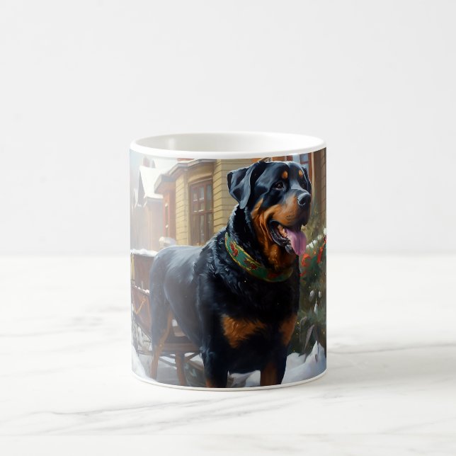 Rottweiler Christmas Festive Season Coffee Mug (Center)