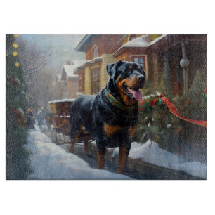 Rottweiler Christmas Festive Season Cutting Board