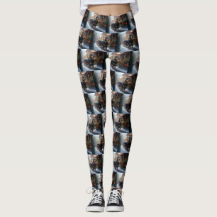 Rottweiler Christmas Festive Season Leggings