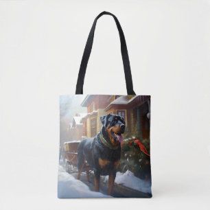 Rottweiler Christmas Festive Season Tote Bag