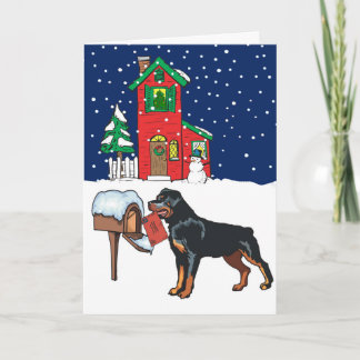 Rottweiler Christmas Holiday Card