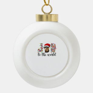 Rottweiler Christmas Rottie Xmas Party Rottweiler Ceramic Ball Christmas Ornament
