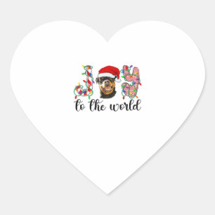 Rottweiler Christmas Rottie Xmas Party Rottweiler Heart Sticker