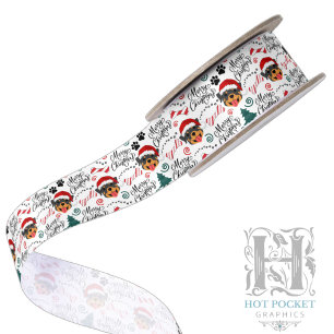 Rottweiler Christmas Satin Ribbon