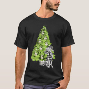 Rottweiler Christmas Scene With Christmas Tree And T-Shirt